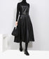 black midi sleeveless dress